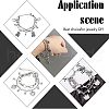 Unicraftale 100pcs 4 Style  304 Stainless Steel Charms STAS-UN0026-14-7