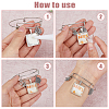DIY Blank Geometry Alloy Charms Expandable Bangle Making Kit BJEW-DC00003-4