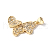 Brass Micro Pave Cubic Zirconia Pendants KK-A252-33G-02-2