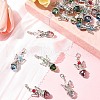 20Pcs 5 Colors Angel Glass Acrylic Pendants HJEW-FS00016-8