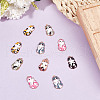 DELORIGIN 48Pcs 6 Styles Alloy Enamel Pendants ENAM-DR0001-05-4
