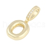 Brass Micro Pave Clear Cubic Zirconia Pendants KK-M289-01O-G-2
