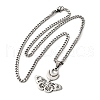 Hollow Butterfly 304 Stainless Steel Pendant Necklaces for Women NJEW-M105-08P-2