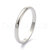 Non-Tarnish 2mm Polished Plain Dome Finger Ring for Girl Women RJEW-C012-05A-P-3
