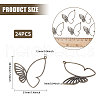 CHGCRAFT 24Pcs Tibetan Style Alloy Pendants FIND-CA0003-25B-2