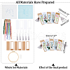 DIY Flower Pattern Paper Bookmark Embroidery Making Kits DIY-WH0304-311-2