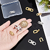 Unicraftale 4Pcs 4 Styles 304 Stainless Steel Fold Over Clasps STAS-UN0055-30-4