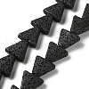 Triangle Dyed Natural Lava Rock Beads Strands G-O126-04A-10-1