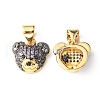 Rack Plating Brass Micro Pave Cubic Zirconia Charms KK-G456-23G-05-2