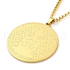 304 Stainlessa Steel Curb Chain Pendant Necklaces NJEW-H034-04G-1