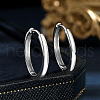 4 Pcs Simple Sterling Silver Hoop Earrings IV9151-2-3