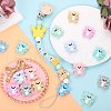 16Pcs 8 Colors Cartoon Bear Silicone Focal Beads JX699A-6
