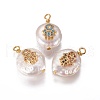 Natural Cultured Freshwater Pearl Pendants PEAR-I005-13-1