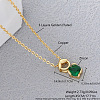 Brass Pave Heart Cubic Zirconia Boy Pendant Cable Chain Necklaces FS-WGE547A-05-1