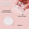 CRASPIRE 8Pcs Transparent Plastic Empty Portable Facial Cream Jar CON-CP0001-015C-6
