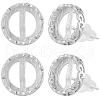 Anti-Tarnish Beebeecraft 2 Pairs Rhodium Plated 925 Sterling Silver Stud Earring Findings STER-BBC0005-81-1