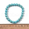 Natural Howlite Bead Stretch Bracelets X-BJEW-K212-B-011-2