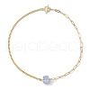 Electroplated Natural Quartz Hexagon Prism Pendant Necklaces NJEW-JN04996-02-1