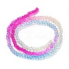 Transparent Painted Glass Beads Strands DGLA-A034-T1mm-A14-5