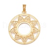 Plating Alloy Pendant Cabochon Settings PALLOY-T090-16G-1