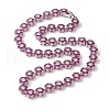 Rack Plating Brass Pave Cubic Zirconia Flower Link Necklaces for Women NJEW-B108-01P-01-1