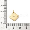 Brass Micro Pave Cubic Zirconia and Enamel Charms KK-Q098-04G-A-3