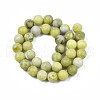 Natural Yellow Mustard Jasper Beads Strands G-Q462-10mm-39-2