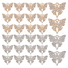 HOBBIESAY 50Pcs 2 Colors Alloy Rhinestone Pendants FIND-HY0003-88-1
