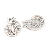 Tibetan Style Alloy Conch Shell Pendants TIBEP-Q043-224-RS-3