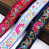 6.8M Ethnic Style Polyester Jacquard Bird Ribbon PW-WG43457-03-4