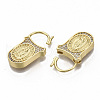 Brass Micro Pave Clear Cubic Zirconia Pendants ZIRC-R110-007-NF-3
