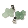 Natural Green Aventurine Pendants G-Z067-04P-03-3