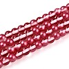 Baking Painted Transparent Glass Beads Strands DGLA-N011-6mm-06-1