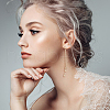 ANATTASOUL 2 Pairs 2 Colors Alloy Star Tassel Dangle Stud Earrings for Women EJEW-AN0001-57-6