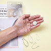 Brass Hoop Earrings Findings Kidney Ear Wires KK-TA0007-10-14