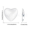 Transparent Glass Heart Cabochons GGLA-R021-30mm-2