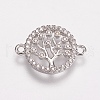 Brass Micro Pave Cubic Zirconia Links ZIRC-E143-40P-1