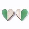Resin & Wood Two Tone Cabochons RESI-R425-04B-2