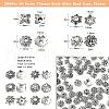 200Pcs 10 Styles Tibetan Style Alloy Bead Caps TIBE-CJ0001-22-2