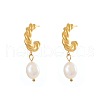 Pearl Hoop Earrings for Women HD5033-1