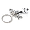 3Pcs Alloy & Wood Keychain KEYC-JKC01187-6