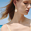 Beebeecraft 16Pcs 2 Colors Brass Hoop Earrings Findings KK-BBC0013-93-5