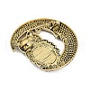 Owl with Moon Alloy Rhinestone Brooches for Backpack Clothes PALLOY-D361-19G-2