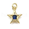 Brass Micro Pave Cubic Zirconia Pendants KK-Z100-08G-1