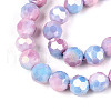 Electroplate Glass Beads Strands EGLA-T021-8mm-15-07-3