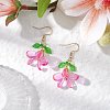 304 Stainless Steel Glass Dangle Earrings EJEW-MZ00433-05-1