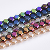 Electroplate Glass Beads Strands EGLA-T018-03-1