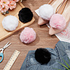  6Pcs 3 Colors Polyester Plush Pompom Ball Brooch JEWB-NB0001-24B-4