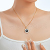 Elegant Brass Pave Clear Cubic Zirconia Moon Pendant Pendant Necklaces NB6973-4-3