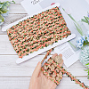 Polyester Flower Lace Ribbon OCOR-WH0070-77G-3